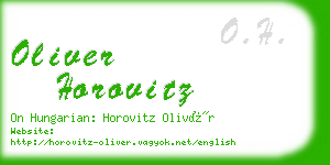 oliver horovitz business card